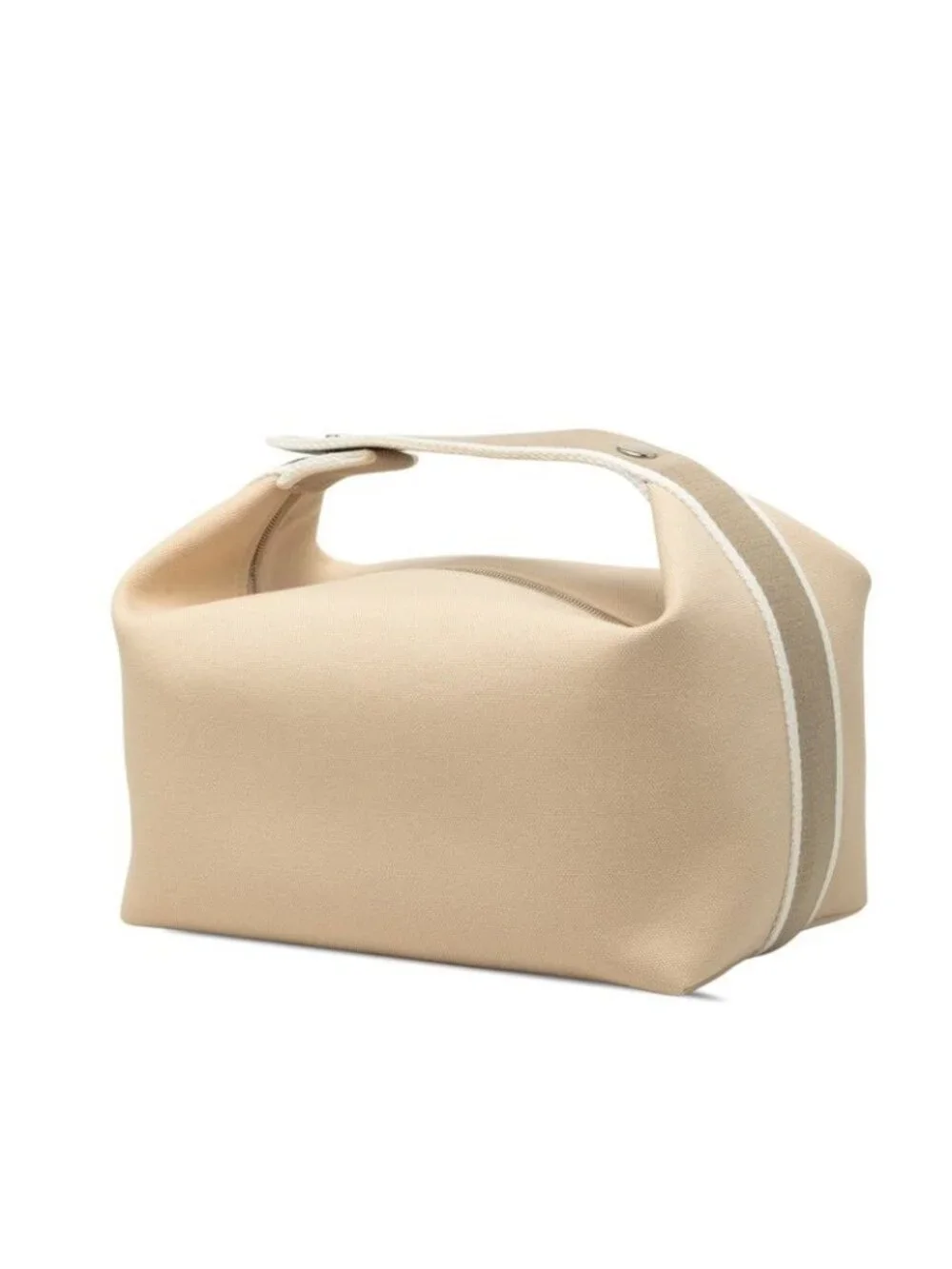Hermes Brid-a-brac GM Handbag Pouch Beige Gray Cotton